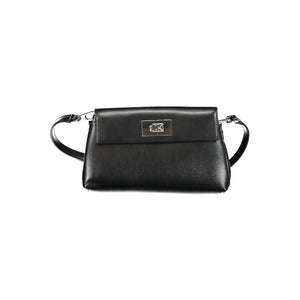 Black Polyester Women Handbag