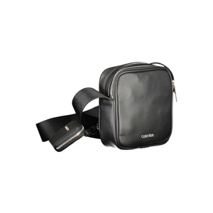 Black Polyurethane Men Shoulder Bag