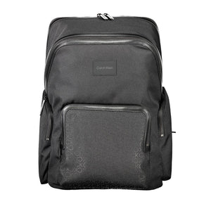 Black Polyester Men's Backpack