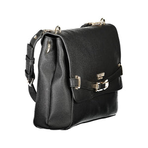 Guess Jeans Schwarze Damen-Handtasche aus Polyurethan