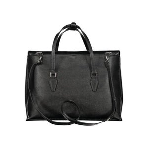 Mario Valentino Schwarze Damen-Handtasche aus Polyurethan