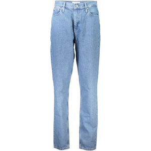 Calvin Klein Blaue Baumwolljeans mit geradem Bein