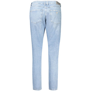 Guess Jeans Blaue Baumwolljeans mit geradem Bein
