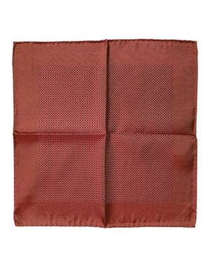 Dolce & Gabbana Orange Seide Quadrat Männer Foulard Schal