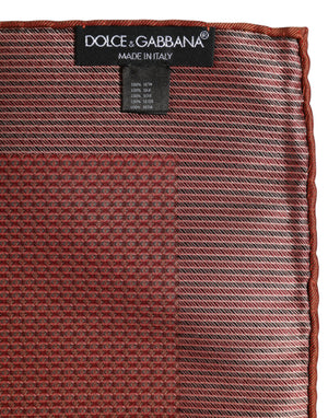 Dolce & Gabbana Orange Seide Quadrat Männer Foulard Schal