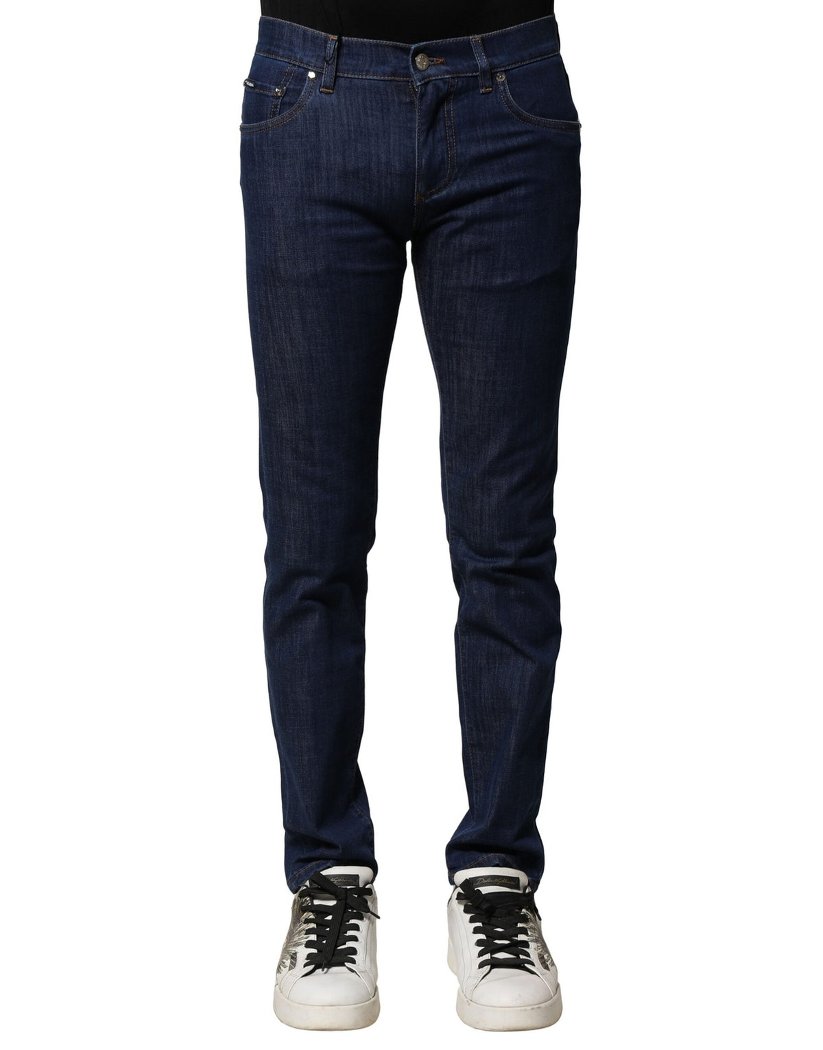 Dolce & Gabbana Stretch-Baumwoll-Jeans im Skinny-Fit für Herren in Blau