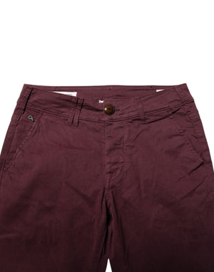 CYCLE Maroon Cotton Stretch Skinny Fit Herren Denim Jeans