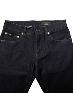 Dolce & Gabbana Schwarz Baumwolle Skinny Männer Denim Jeans