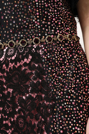 Dolce & Gabbana Multicolor Verziertes Meerjungfrauenkleid Kleid