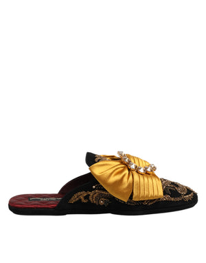 Dolce & Gabbana Multicolor verschönerte flache Sandalen Schuhe