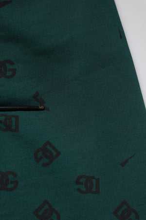 Dolce & Gabbana Grüner Logodruck Jogger Männer Sweatpants Hosen