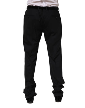 Dolce & Gabbana Schwarze formelle Anzugshose aus Wolle