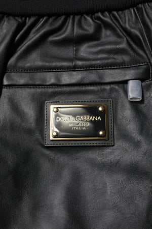 Dolce & Gabbana Schwarze Baumwoll-Cargo-Joggerhose für Männer