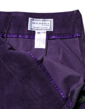 Purple High Waisted Flared Pants