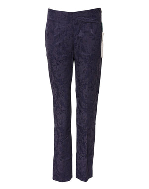 BENCIVENGA Lila Jacquard-Hose mit hoher Taille