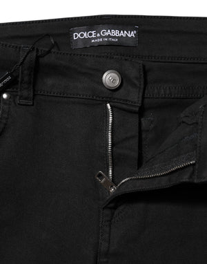 Dolce & Gabbana Schwarze Cotton Stretch Slim Fit Denim Jeans