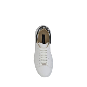 Philipp Plein Weiße Low-Top-Sneaker aus Kalbsleder Bos Taurus