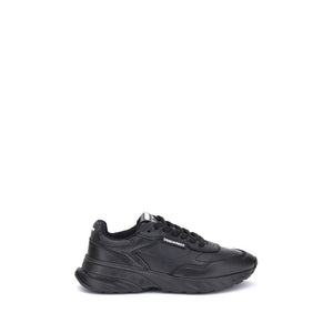Dsquared² Schwarze Bos Taurus Kalbsleder Sneaker