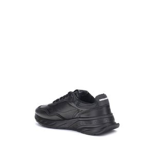 Dsquared² Schwarze Bos Taurus Kalbsleder Sneaker