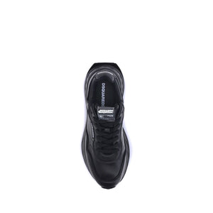 Dsquared² Schwarze Bos Taurus Kalbsleder Sneaker