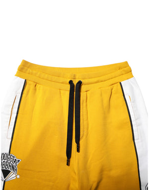 Dolce & Gabbana Gelbe Baumwoll-Logo-Sweatpants Jogger-Hose