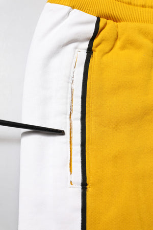 Dolce & Gabbana Gelbe Baumwoll-Logo-Sweatpants Jogger-Hose
