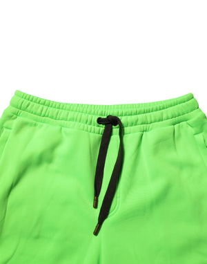 Dolce & Gabbana Grüne Patchwork Cargo-Bermudas für Männer Shorts