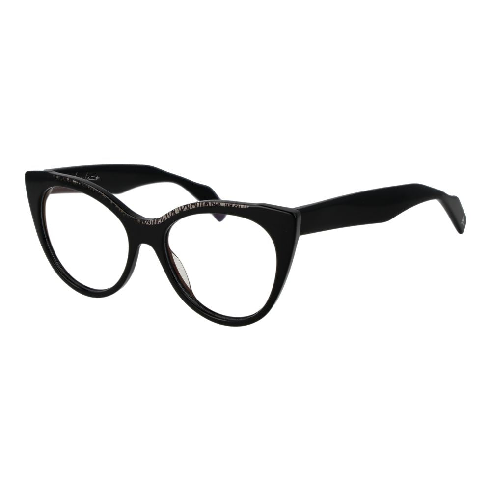 Yohji Yamamoto Schwarze Kunststoffbrille (Gestell)
