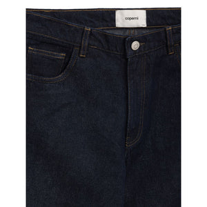 Coperni Blaue High-Waist Jeans aus Baumwolle