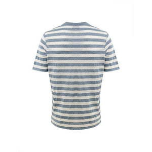 Gran Sasso Blaues Baumwoll-T-Shirt