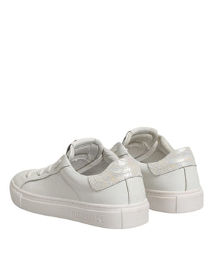HIDE & JACK Weiße Leder Low Top Lace Up Sneakers Schuhe