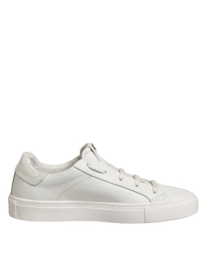 HIDE & JACK Weiße Leder Low Top Lace Up Sneakers Schuhe