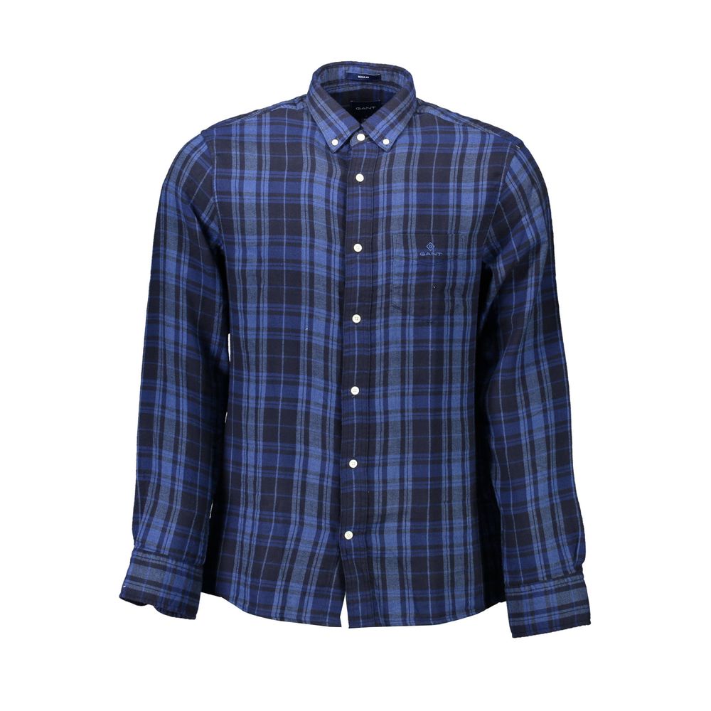 Gant Blu Baumwollhemd Herren