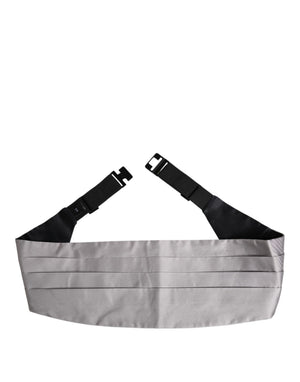 Dolce & Gabbana Grauer Herren 100% Seidengürtel Breite Taille Kummerbund