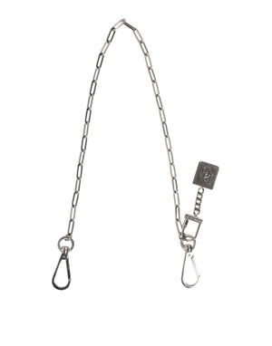 Dolce & Gabbana Silberfarbene Metallkette DG Charm Gürtel Schlüsselanhänger