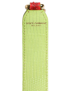 Dolce & Gabbana Rotes Exotenleder Handtasche Accessoire Schulterriemen