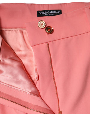 Dolce & Gabbana Rosa Kleid mit hoher Taille und konisch zulaufender Hose