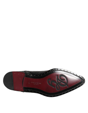 Dolce & Gabbana Schwarz Leder Lace Up Kleid Männer Derby Schuhe