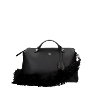 Fendi Schwarze Leder Umhängetasche