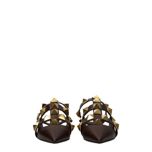 Valentino Garavani Braune Ledersandalen