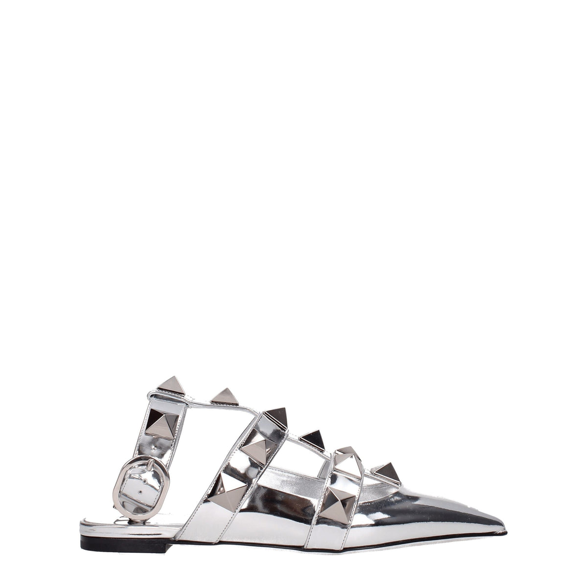 Valentino Garavani Graue Ledersandalen