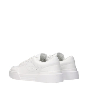 Dolce & Gabbana Weiße Low-Top-Sneaker aus Leder