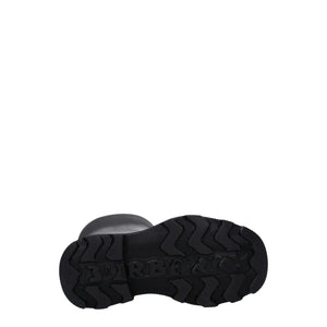 Burberry Schwarze Regenstiefel aus Baumwolle