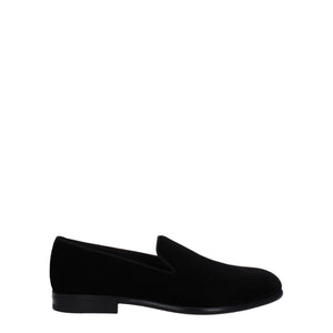 Dolce & Gabbana Schwarze Samt-Loafer zum Hineinschlüpfen