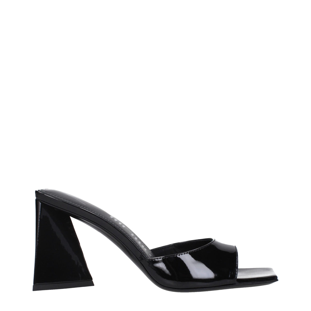 The Attico Schwarze Leder-Stiletto-Sandalen