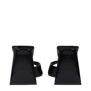 The Attico Schwarze Leder-Stiletto-Sandalen