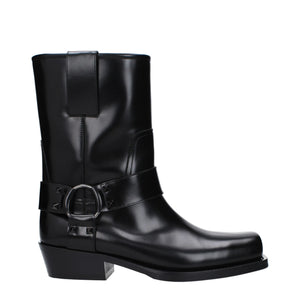 Valentino Garavani Schwarze Leder-Stiefeletten
