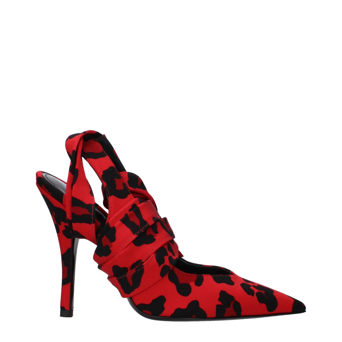 The Attico Rote Stoffpumps mit hohem Absatz