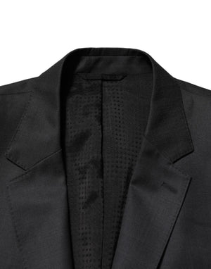 Dolce & Gabbana Dunkelgrauer einreihiger 2-teiliger Anzug aus Wolle