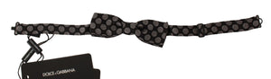 Dolce & Gabbana Braune Seide Polka Dot Jacquard Herren Fliege Papillon